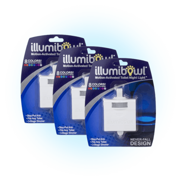 IllumiBowl Toilet Night Light only $19.99! Motion Activated!